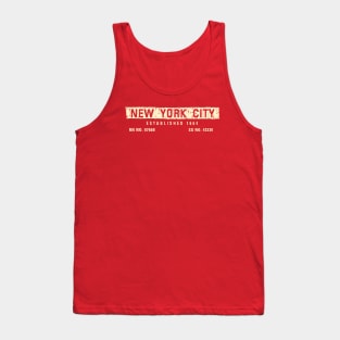 New York Distressed Banner Tank Top